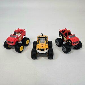 Blaze and the Monster Machines Monster Truck Lot of 3 Stripes Blaze & AJ Ninja